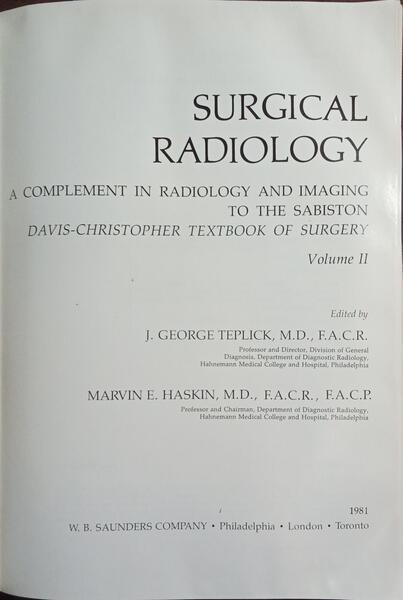 SURGICAL RADIOLOGY. [VOL. II]