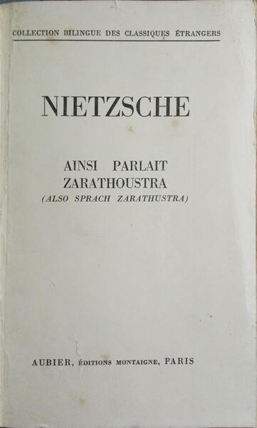 AINSI PARLAIT ZARATHOUSTRA.