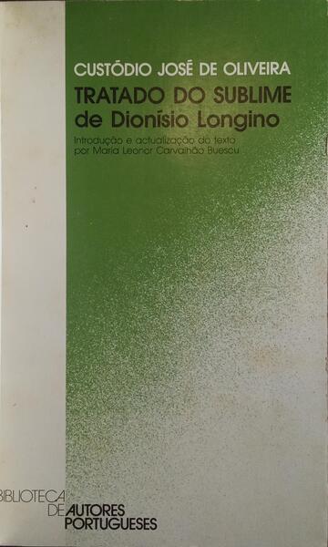 TRATADO DO SUBLIME DE DIONÍSIO LONGINO.