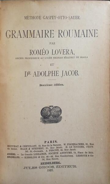 GRAMMAIRE ROUMEINE.