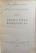PRIMAVERAS ROMÂNTICAS. [3.º VOL.]