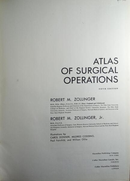 ATLAS OF SURGICAL OPERATIONS. [5.ª EDIÇÃO]