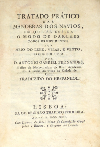 TRATADO PRÁTICO DAS MANOBRAS DOS NAVIOS,