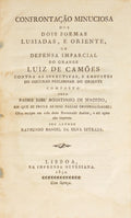 CONFRONTAÇÃO MINUCIOSA DOS DOIS POEMAS LUSIADAS, E ORIENTE,