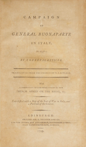 CAMPAIGN OF GENERAL BUONAPARTE IN ITALY, IN 1796-7.