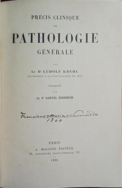 PRÉCIS CLINIQUE DE PATHOLOGIE GÉNÉRALE.