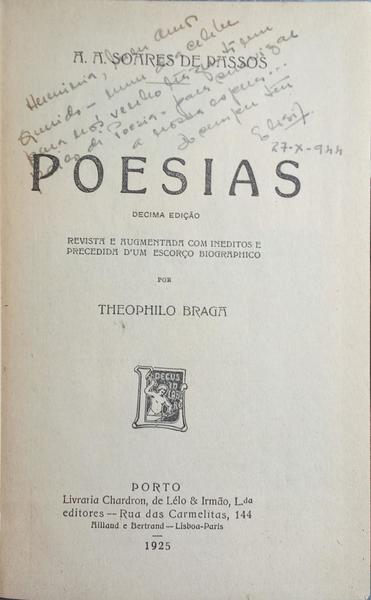POESIAS. [10.ª EDIÇÃO - ENC.]