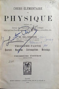 COURS ÉLÉMENTAIRE DE PHYSIQUE.
