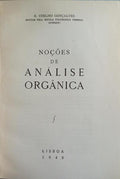 NOÇÕES DE ANÁLISE ORGÂNICA.