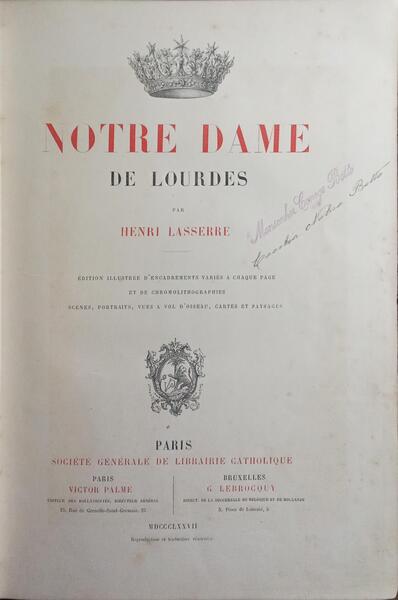 NOTRE DAME DE LOURDES.