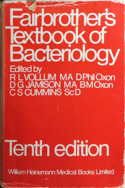 FAIRBROTHER'S TEXTBOOK OF BACTERIOLOGY. [10.ª EDIÇÃO]