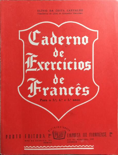 CADERNO DE EXERCÍCIOS DE FRANCÊS 3.º, 4.º e 5.º ANOS.