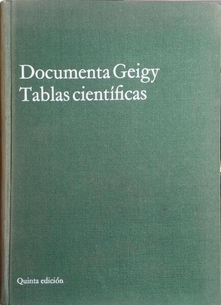 DOCUMENTA GEIGY TABLAS CIENTÍFICAS. [5.ª EDIÇÃO]