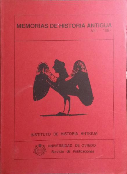 MEMORIAS DE HISTORIA ANTIGUA, VIII, 1987.