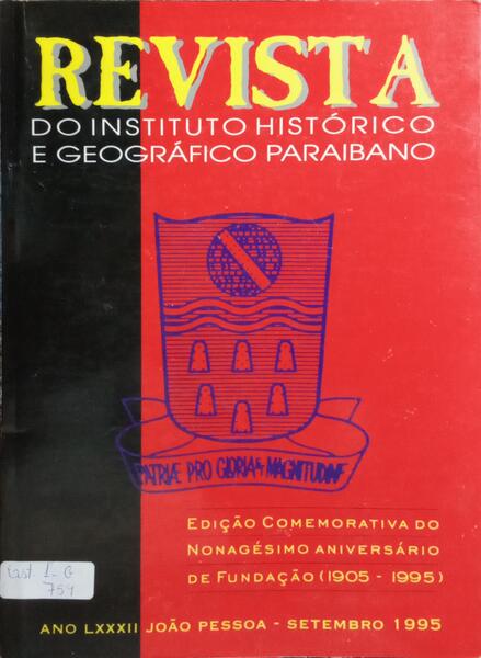 REVISTA DO INSTITUTO HISTÓRICO E GEOGRÁFICO PARAIBANO.