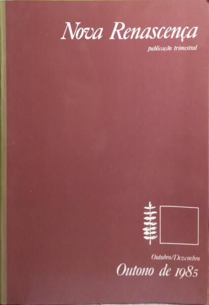 NOVA RENASCENÇA, N.º 20, VOLUME 5, PRIMAVERA DE 1985.