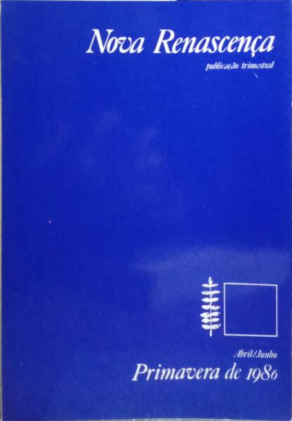 NOVA RENASCENÇA, N.º 22, VOLUME 6, PRIMAVERA DE 1986.