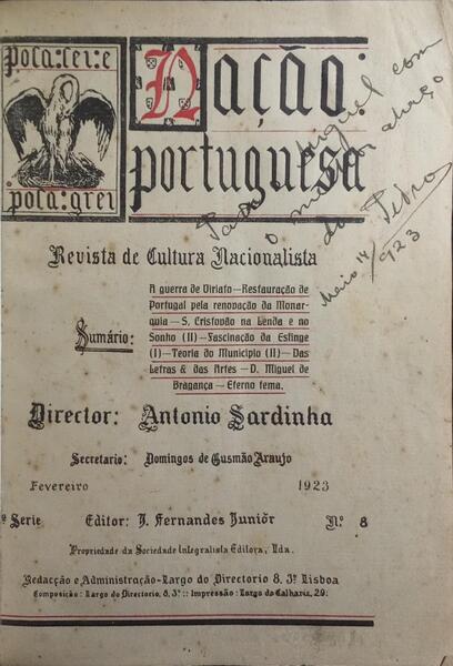 NAÇÃO PORTUGUESA, N.º 8, 2.ª SÉRIE.