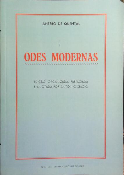 ODES MODERNAS. [FAC-SÍMILE]
