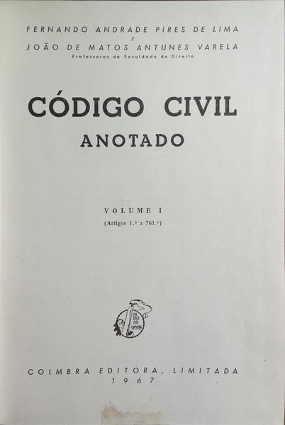 CÓDIGO CÍVIL ANOTADO. [3 VOLS.]