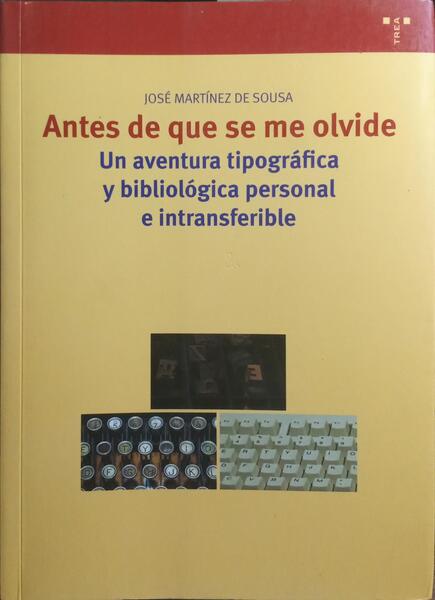 ANTES DE QUE SE ME OLVIDE.