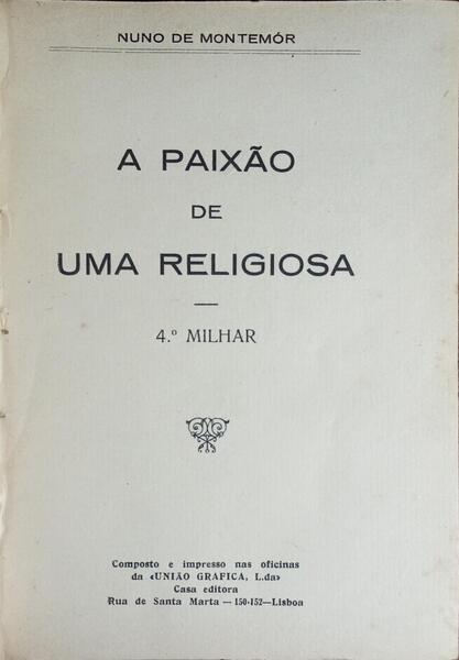 A PAIXÃO DE UMA RELIGIOSA.