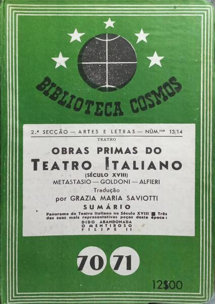 OBRAS PRIMAS DO TEATRO ITALIANO (SÉCULO XVIII). [ENC.]
