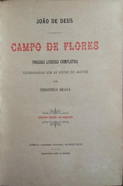 CAMPO DE FLORES. [2.ª EDIÇÃO]