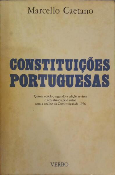 CONSTITUIÇÕES PORTUGUESAS. [5.ª EDIÇÃO]