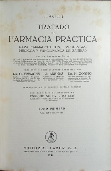 TRATADO DE FARMACIA PRÁCTICA. [3 VOLS.]