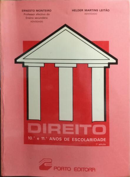 DIREITO, 10.º E 11.º ANOS DE ESCOLARIDADE. [7.ª EDIÇÃO].