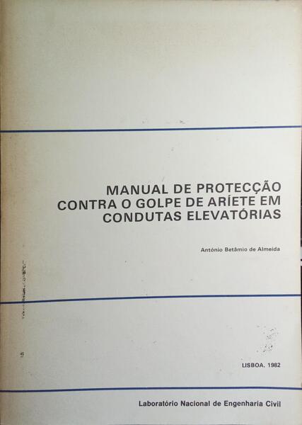 MANUAL DE PROTECÇÃO CONTRA GOLPE DE ARÍETE EM CONDUTAS ELEVATÓRIAS.