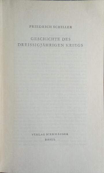 GESCHICHTE DES DREISSIGJÄHRIGEN KRIEGS.