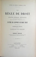 LA RÈGLE DE DROIT.