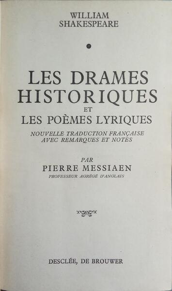 LES DRAMES HISTORIQUES ET LES POÈMES LYRIQUES.
