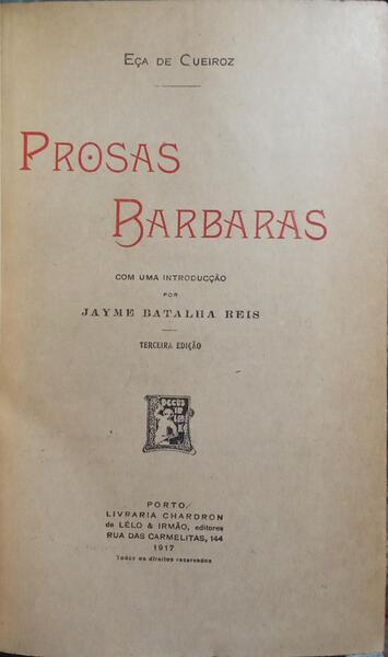PROSAS BARBARAS.