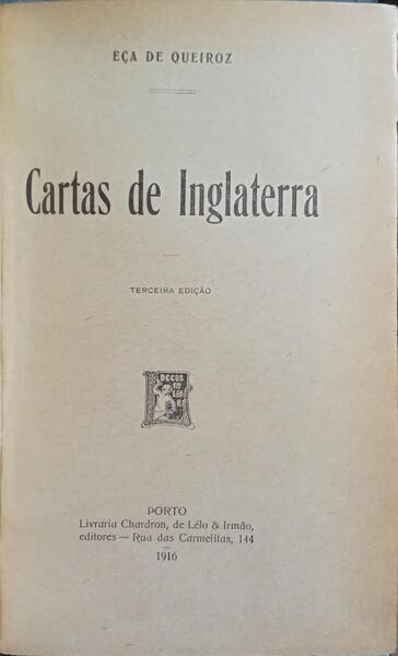 CARTAS DE INGLATERRA.