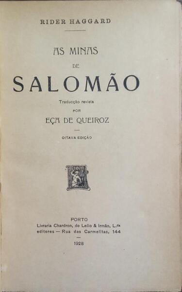AS MINAS DE SALOMÃO.