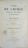 COURS DE CHIMIE MINÉRALE, ORGANIQUE ET BIOLOGIQUE. [ED. 1895]