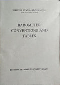 BAROMETER CONVENTIONS AND TABLES.