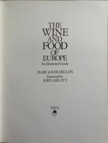 THE WINE AND FOOD OF EUROPE.