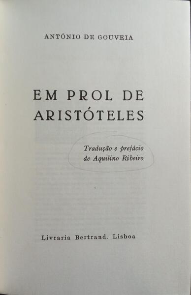 EM PROL DE ARISTÓTELES.