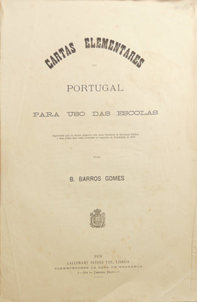 CARTAS ELEMENTARES DE PORTUGAL PARA USO DAS ESCOLAS.