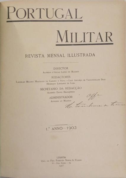 PORTUGAL MILITAR, 1.º ANNO, 1903.