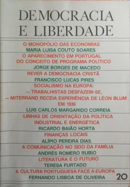 DEMOCRACIA E LIBERDADE, N.º 20, JULHO 1981.