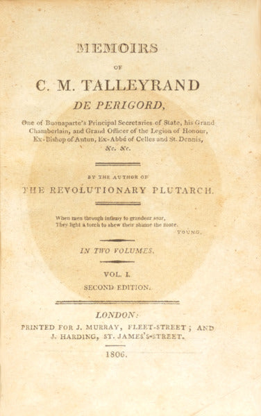 MEMOIRS OF C. M. TALLEYRAND DE PERIGOD,