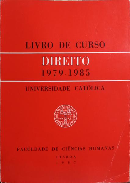 LIVRO DE CURSO, DIREITO 1979-1985.