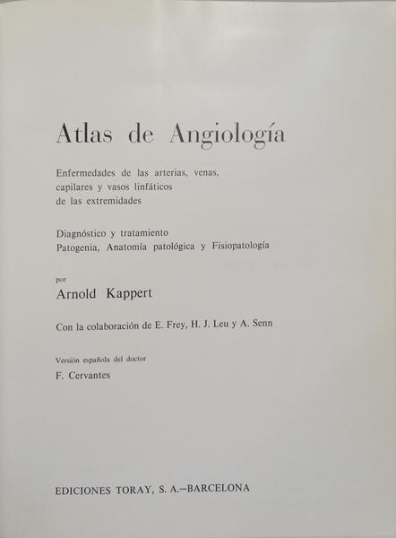 ATLAS DE ANGIOLOGÍA.