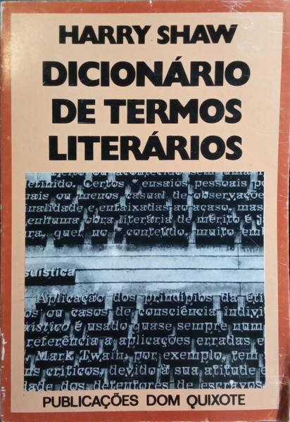 DICIONÁRIO DE TERMOS LITERÁRIOS.