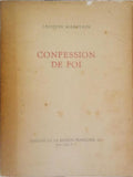 CONFESSION DE FOI.